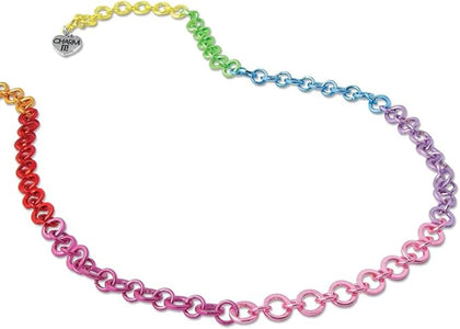 Charm Necklace - Rainbow Chain Link