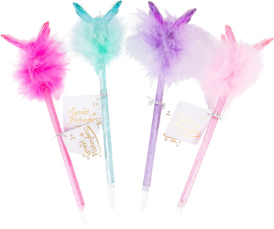 Butterfly Gem Fluffy Pens, 24pcs Assorted