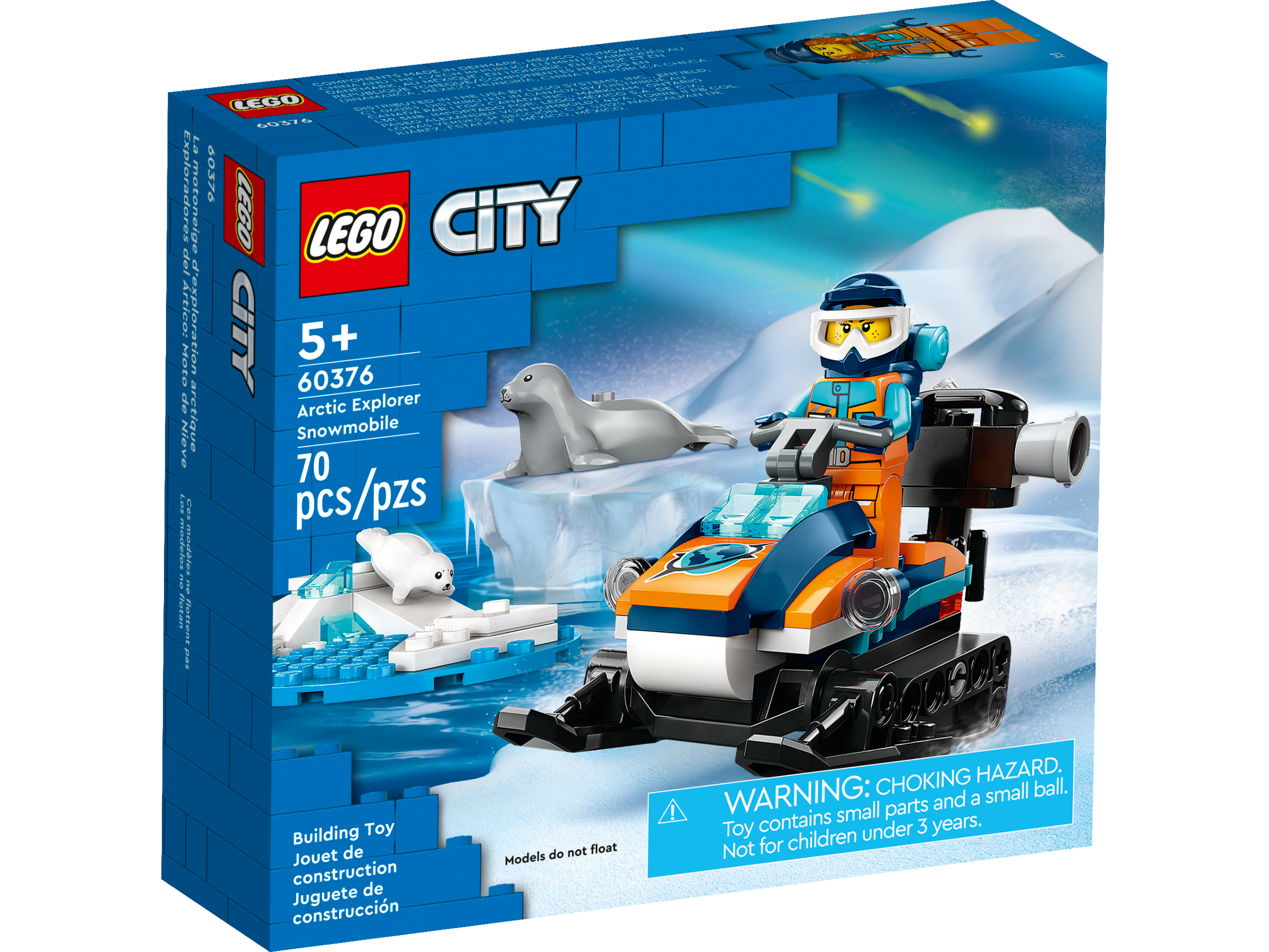 Arctic Explorer Snowmobile Building Toy Set
