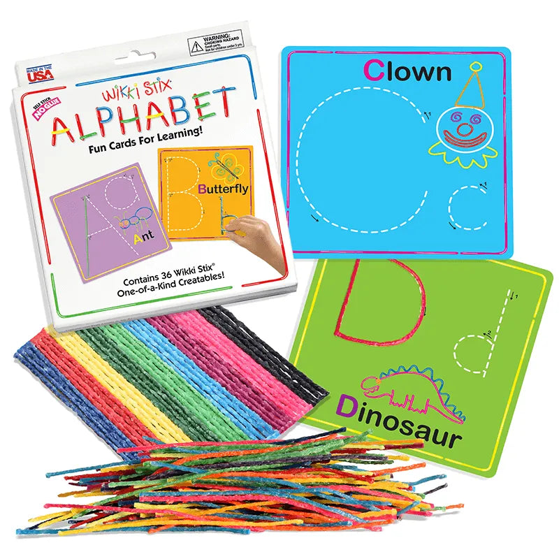 Alphabet Cards Wikki Stix Set