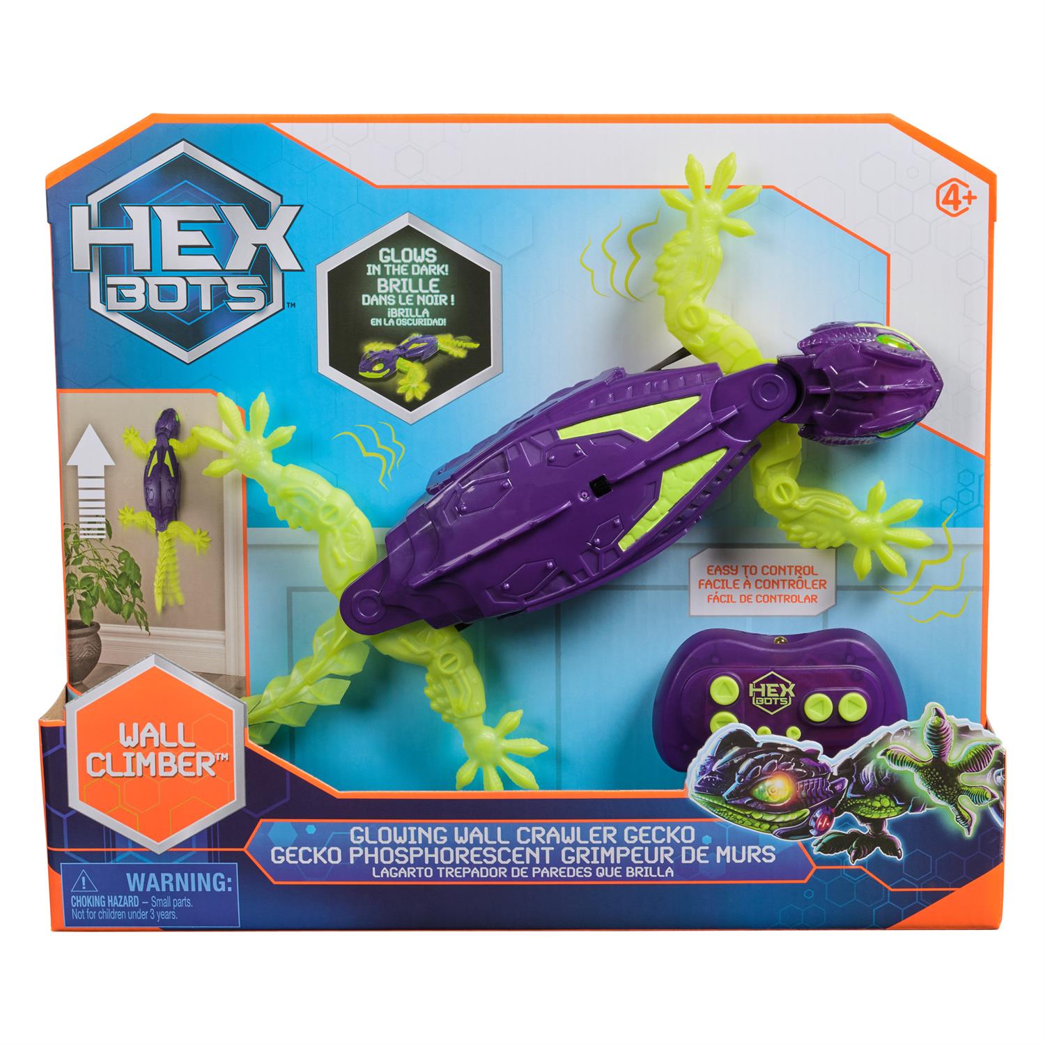 Hex Bots Wall Crawler - Glow in the Dark Gecko - Default