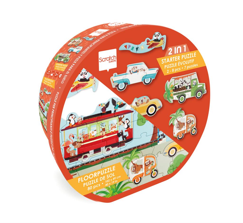 2-in-1 Starter and Floor Puzzle  - On The Road