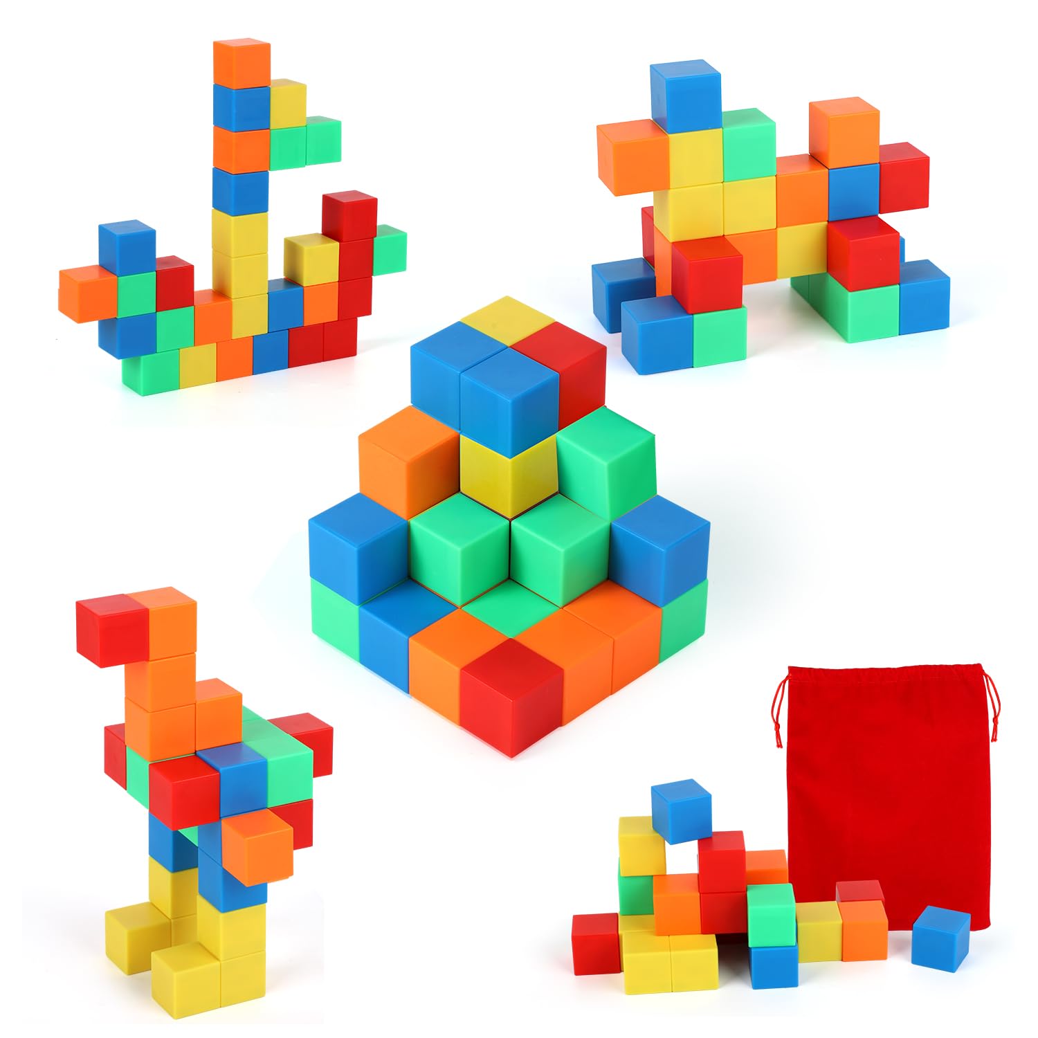 Learning Magnetic Cube Blocks 108 PCS