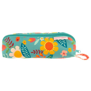Pencil Pouch - Turquoise Floral