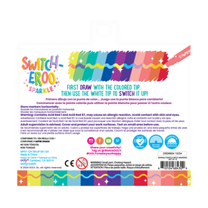 Switch-Eroo Sparkle Glittery Color Changing Markers- 12 pc