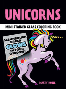Unicorns Mini Stained Glass Coloring Book