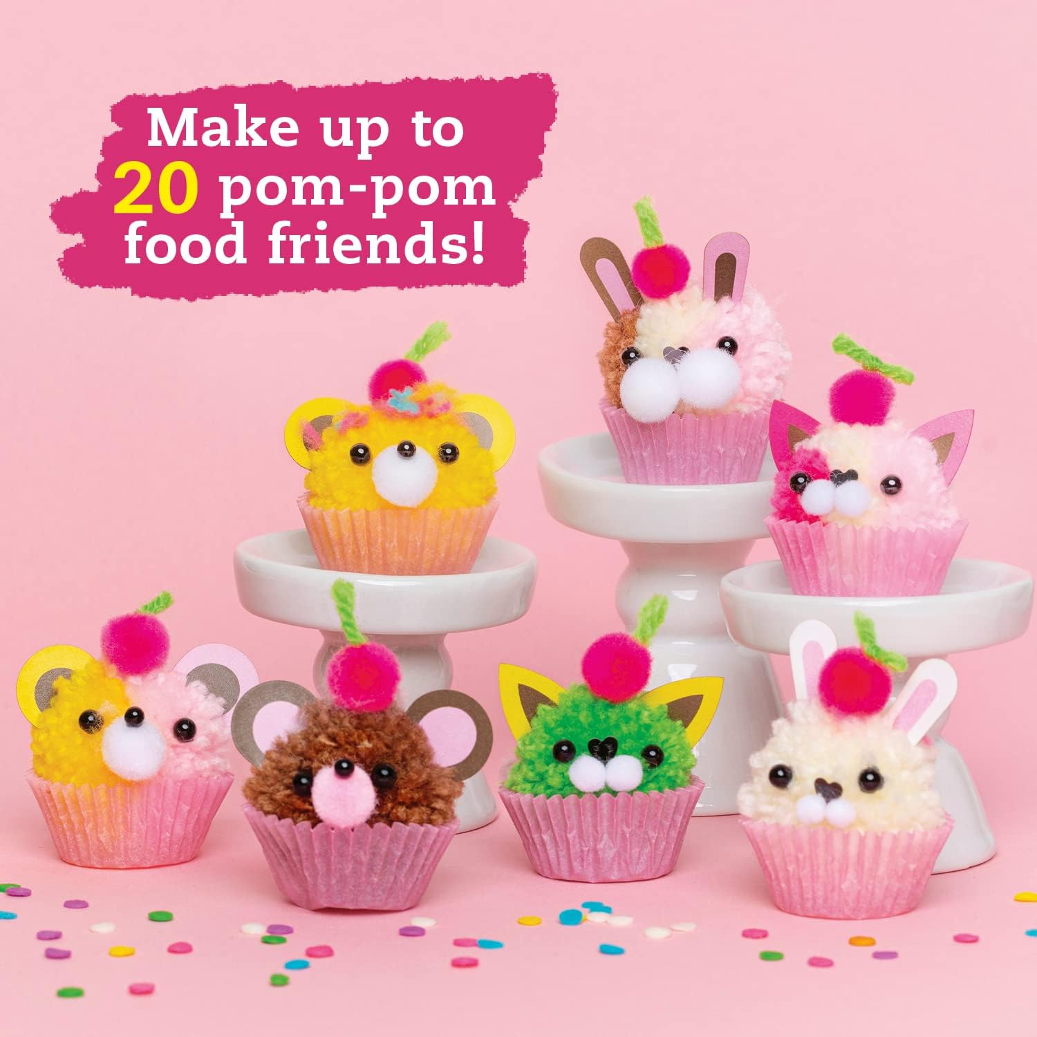 Mini Pom Pom Food Animals