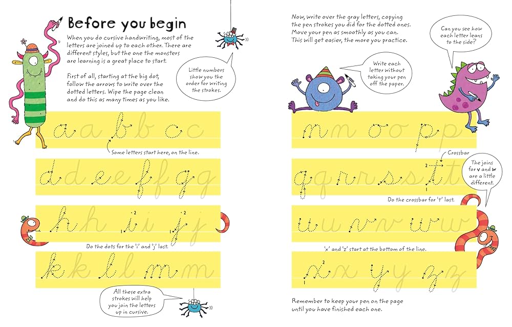 Usborne Wipe-Clean Starting Cursive