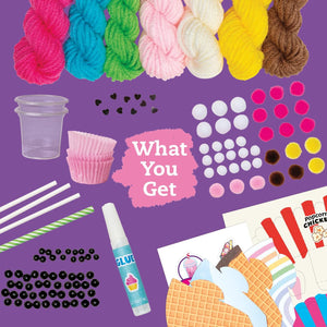 Mini Pom Pom Food Animals