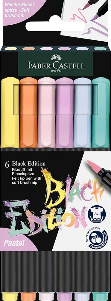 Brush Pen Black Edition - Pastel