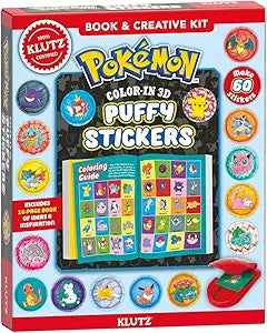 Pokemon Color-in 3D Puffy Stickers