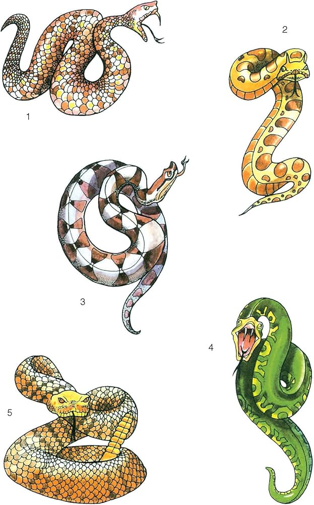 Tattoos - Glow in the Dark Snakes