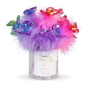 Butterfly Gem Fluffy Pens, 24pcs Assorted