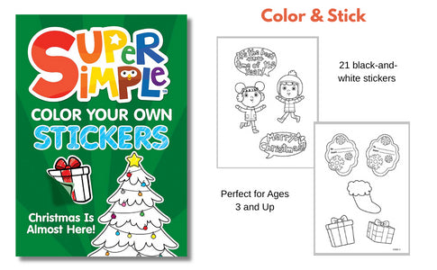 Super Simple Color Your Christmas Stickers