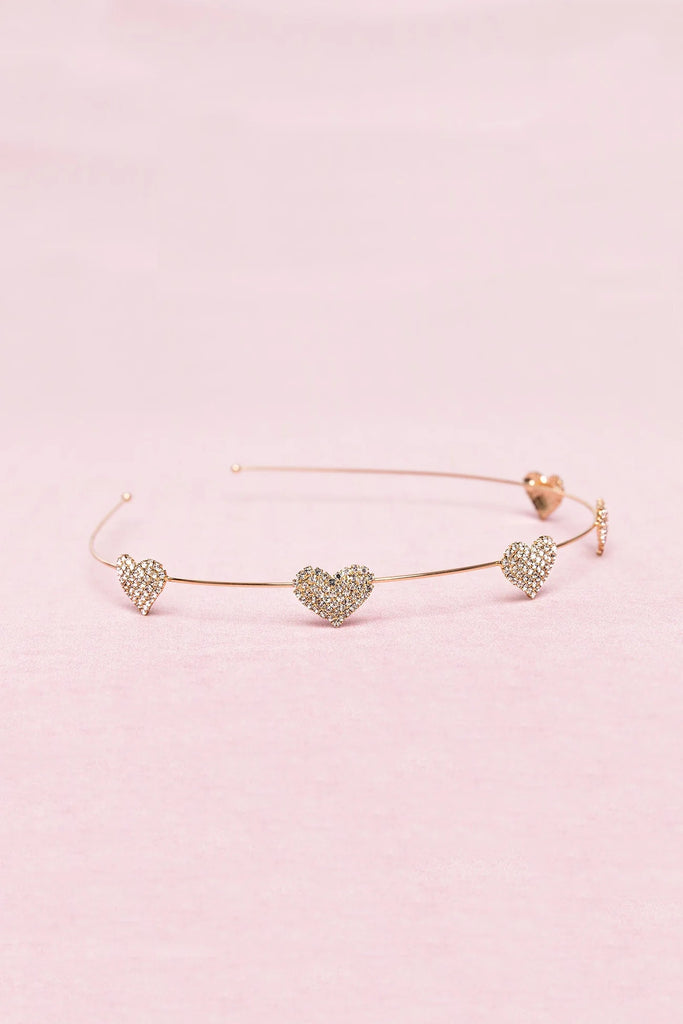 Rhinestone Heart Headband for Kids, 1 Count