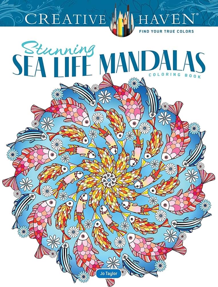 Stunning Sea Life Mandalas Coloring Book