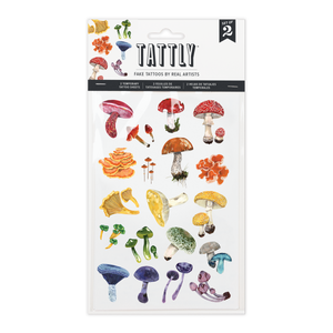 Tattoo Sheet - Colorful Mushrooms