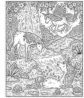 Magic Painting Book - Unicorn World