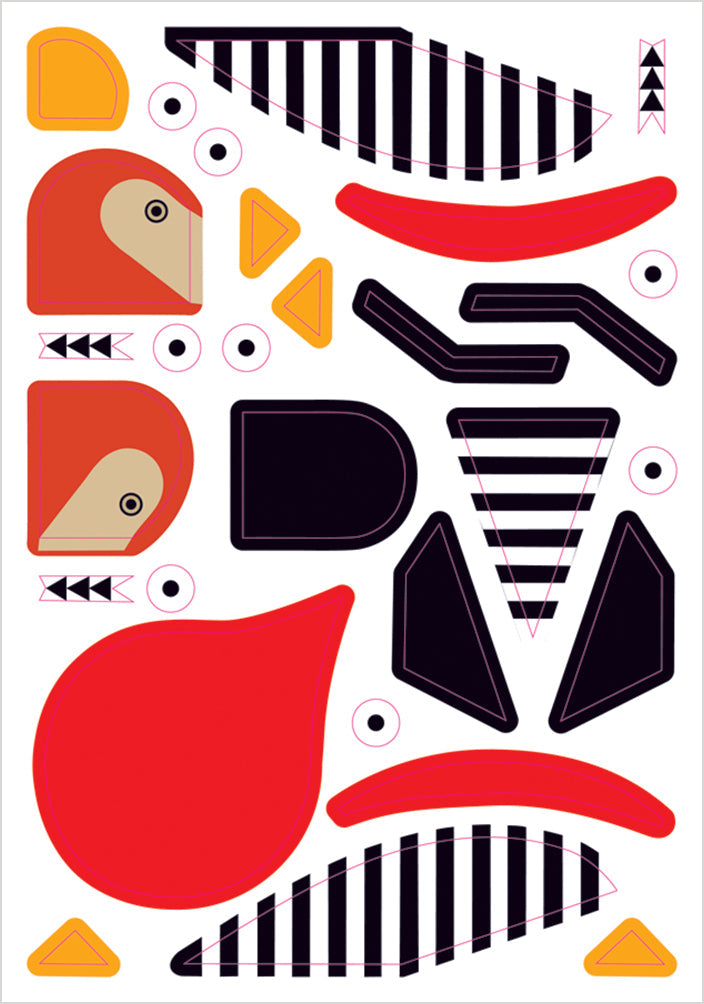 Charley Harper's Sticky Birds Sticker Book
