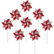 Pinwheel - Red & Silver Mylar