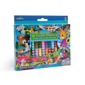 12 Biggie Pencils - Woodland Friends