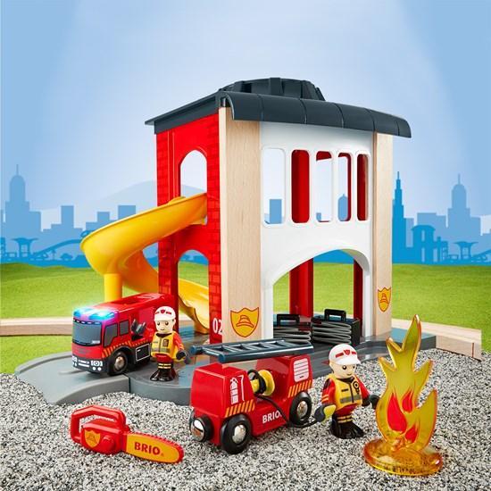 Fire Station Train Set