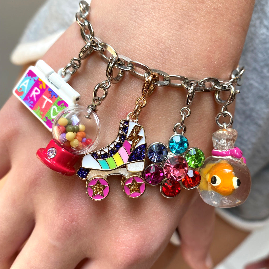 Charm Bracelet - Silver Chain Link
