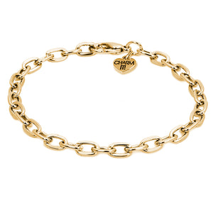 Charm Bracelet - Gold Chain Link