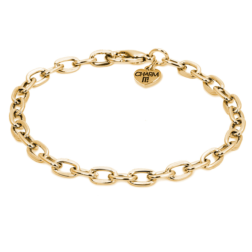 Charm Bracelet - Gold Chain Link