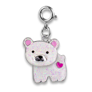 Charm - Glitter Swivel Polar Bear