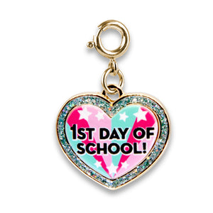 Charm - Gold Glitter First Day of School