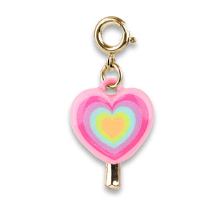 Charm - Gold Heart Lollipop