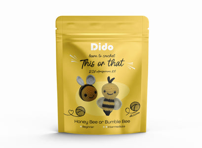 Dido DIY Amigurumi Kit Honey Bee  or Bumble Bee
