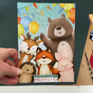 Woodland Animal Party Card