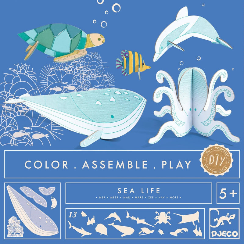 Color. Assemble. Play. Sea Life