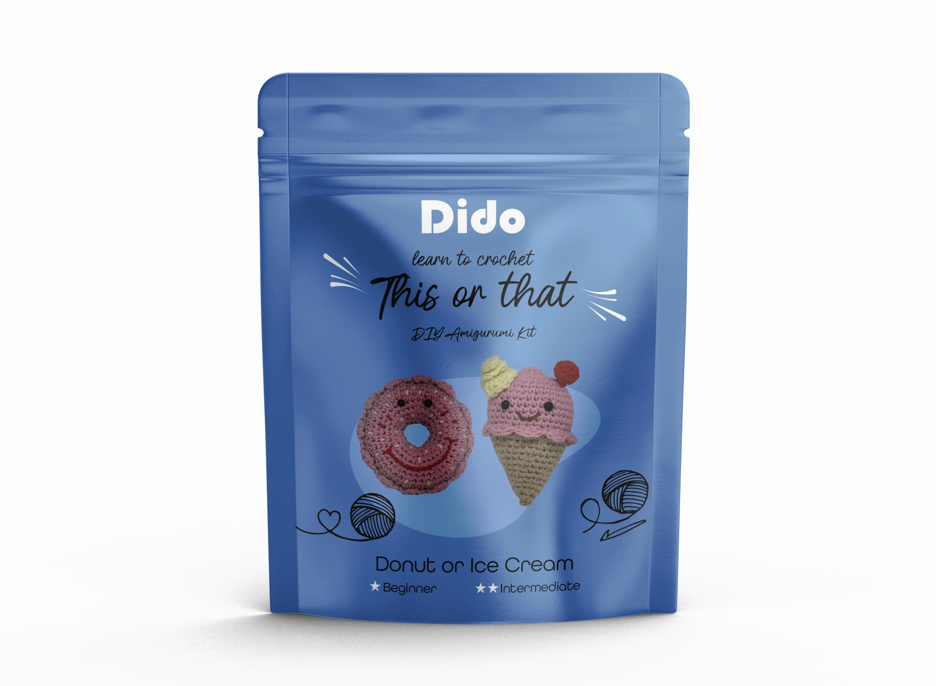 Dido DIY Amigurumi Kit Donut or I  ce Cream