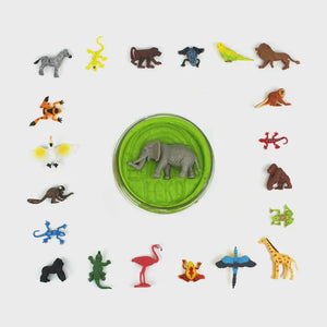 KidDough Play Kit 4 oz - Wild Animal Hidden Surprise