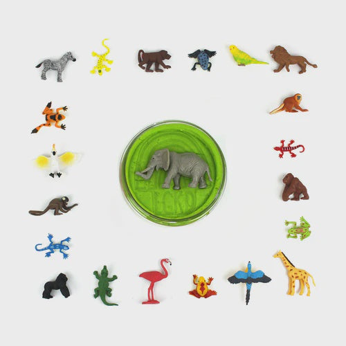 KidDough Play Kit 4 oz - Wild Animal Hidden Surprise