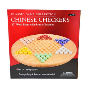 Chinese Checkers 12" Wood Board