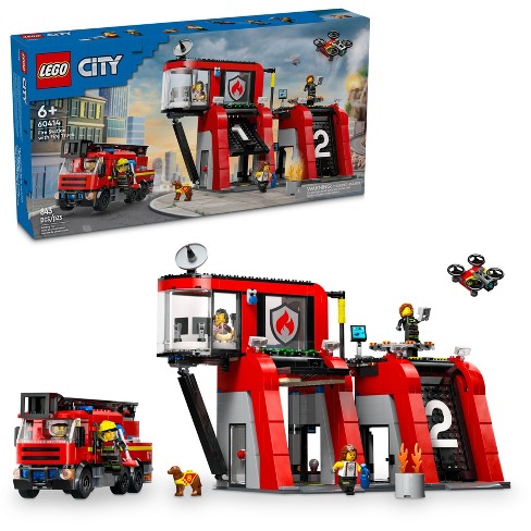 LEGO Fire Station with Fire Truck