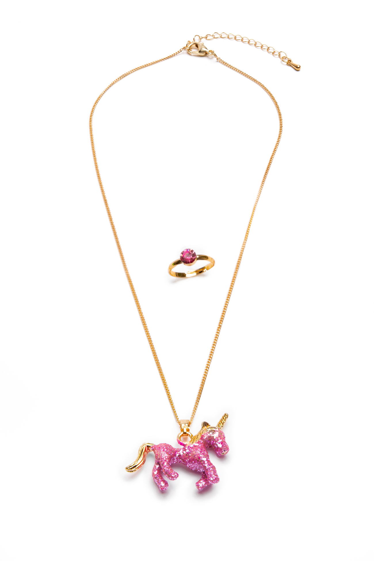 Glitter Unicorn Ring & Necklace