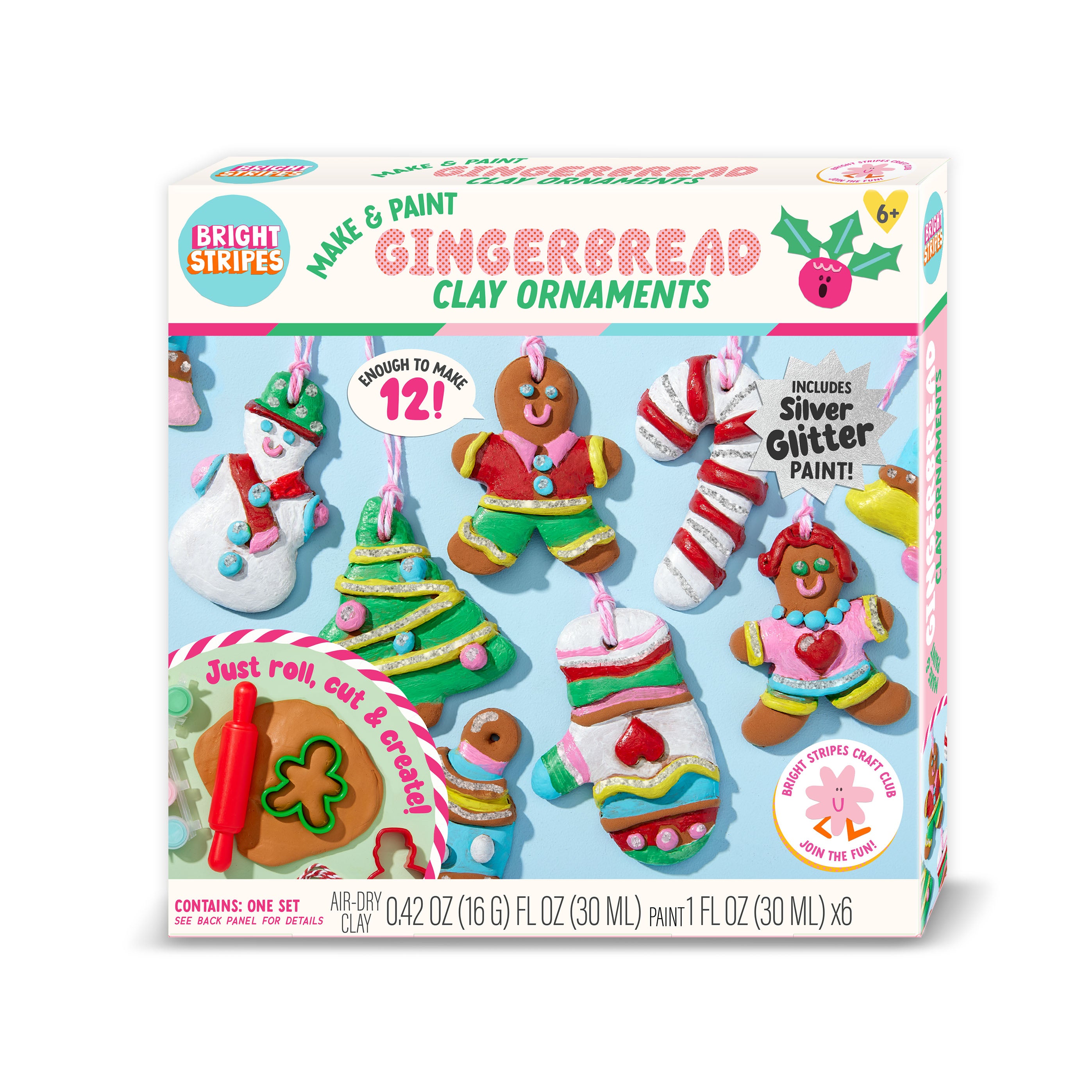 Make & Painty Gingerbread Clay Ornaments