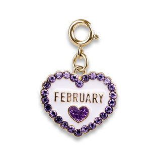 Charm - Gold Birthstone February