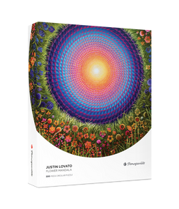 Justin Lovato: Flower Mandala 500- Piece Circular Jigsaw