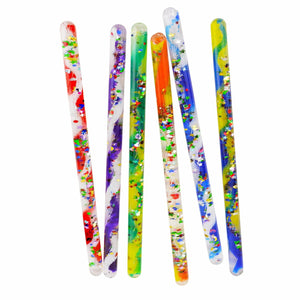 Jumbo Spiral Glitter Rainbow Wand