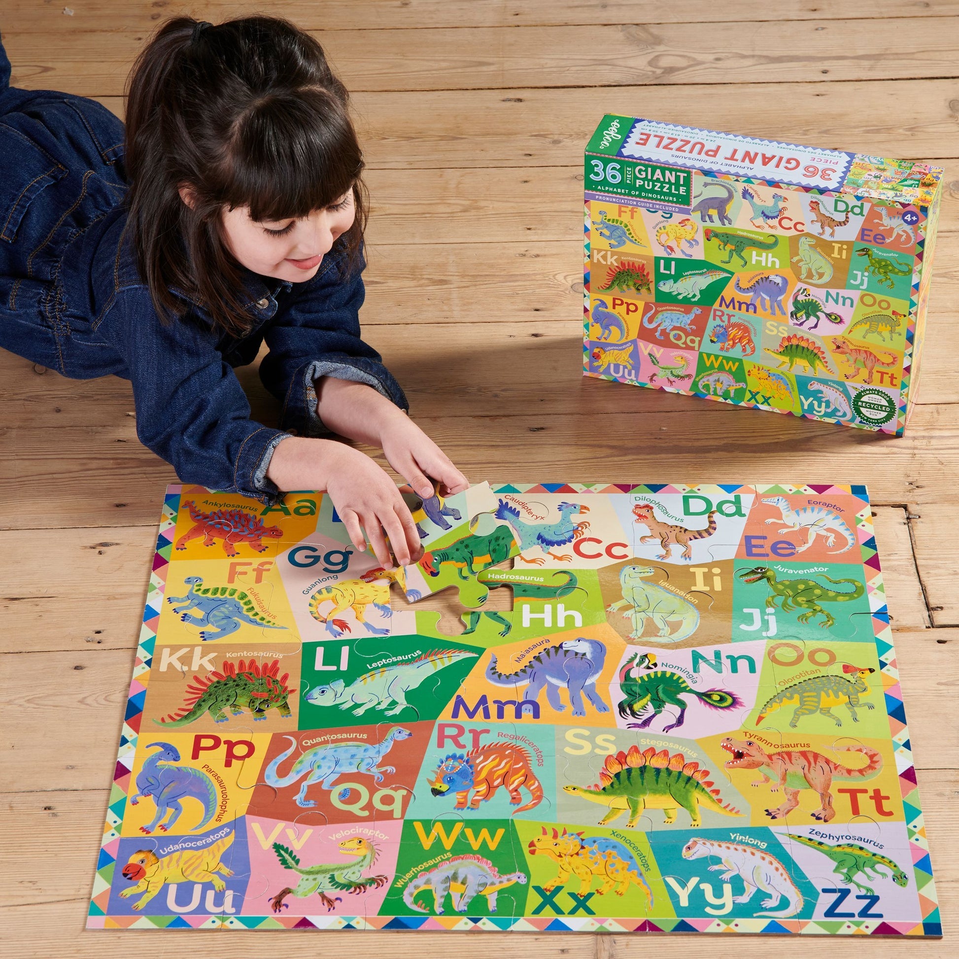 Alphabet Dinosaurs Giant 36pc Puzzle - Default