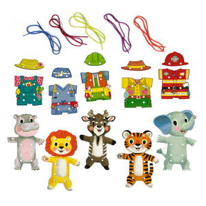 Lacing Cards - Occupations Dress Up