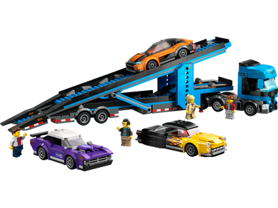 LEGO Car Transporter Truck with Sports Cars