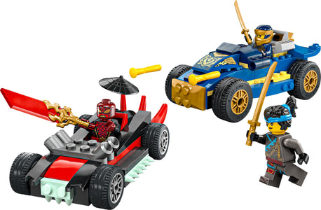 LEGO Rogue vs. Drix Race Car Duel