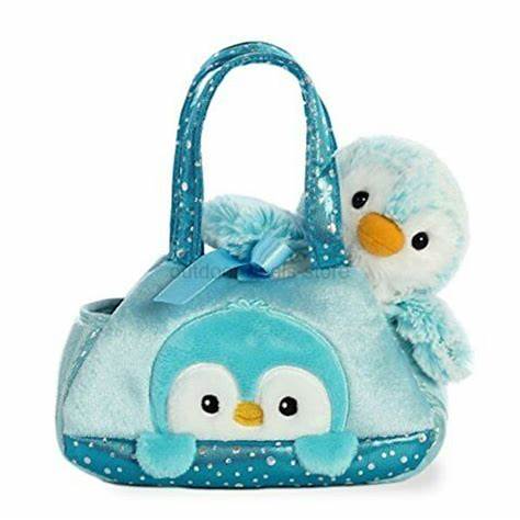 7" Pom Pom Blue Carrier Plush